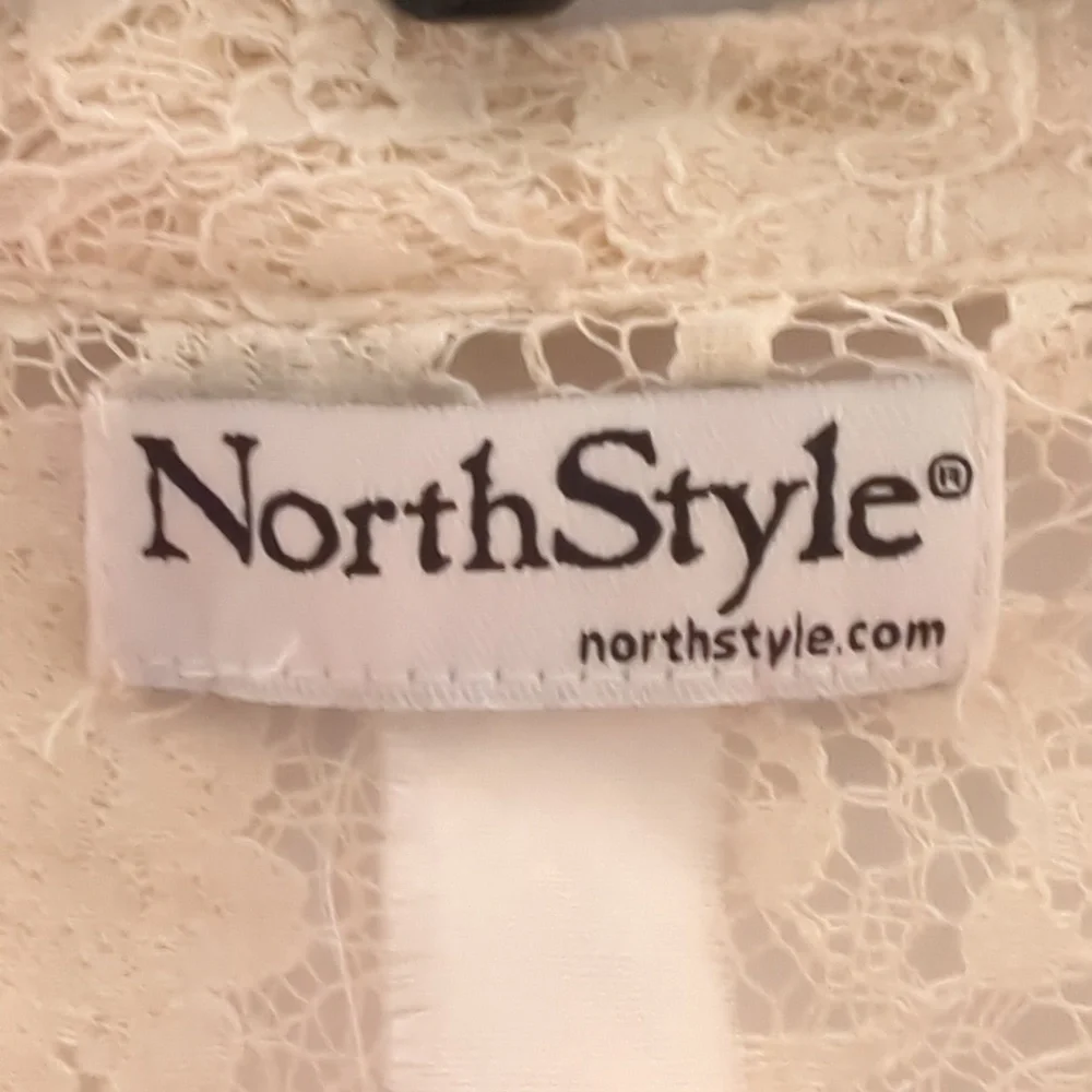 NorthStyle Cream Ruffled Buttoned Blouse - Picture 2 of 4